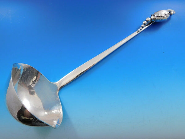 Blossom by Georg Jensen Denmark Sterling Silver Soup Ladle 13" Vintage Server