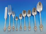 Medallion Gorham Sterling Silver Flatware Service Dinner Set 119 pcs Multi motif