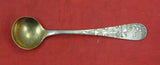 Antique Lily Engraved by Frank Whiting Sterling Silver Salt Spoon GW 3 1/2"