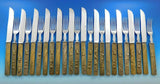 Kozuka by Unknown Silverplate & Bronze Tea Knife / Tea Fork 24pc Multi-Design