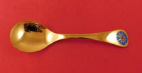 Georg Jensen Sterling Silver Annual Spoon Vermeil with Corn Flower 1972 6"