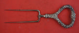 Repousse By Kirk Sterling Roast Holder All Around design heart Handle 10 7/8"