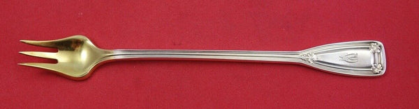 Saint Dunstan By Tiffany Sterling Silver Cocktail Fork gold wash  6"